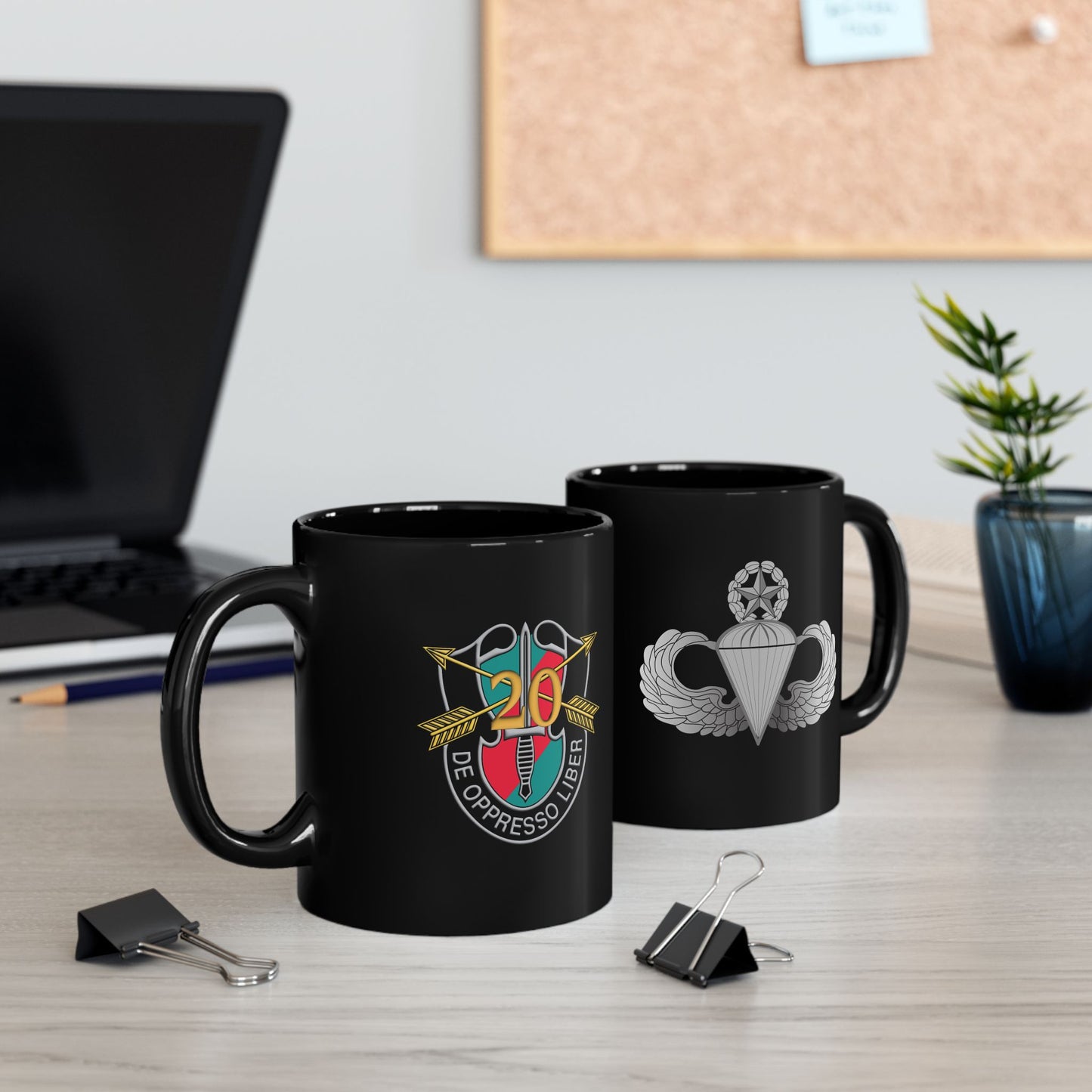 20th SFG Black Mug (11oz, 15oz) Airborne
